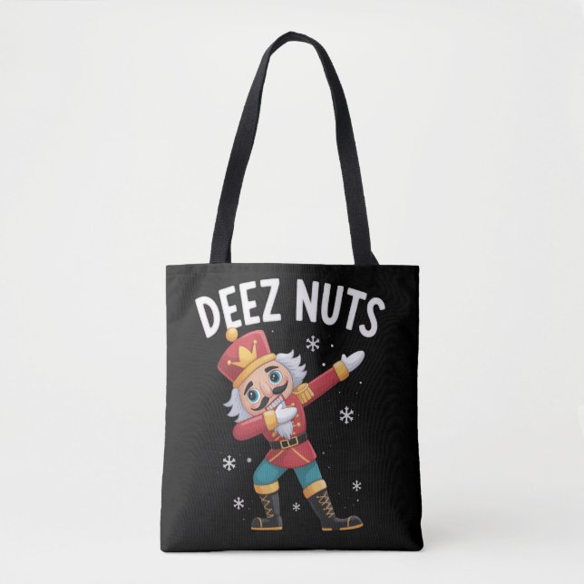 Tote Bag Casse-Noisettes Deez Nuts Noël drôle  (Devant)