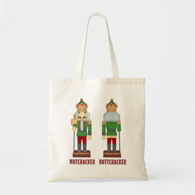 Tote Bag Casse-noix drôle Buttcracker de Noël humoristique (Devant)
