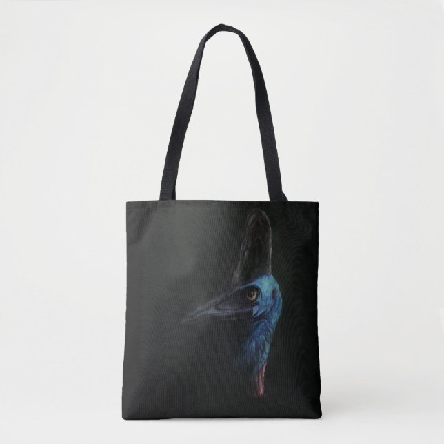 Tote Bag Cassowary sud noir fourre-tout (Devant)