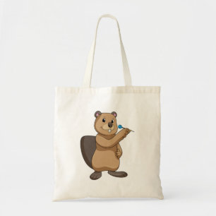 Tote Bag Castor aux fléchettes avec fléchette
