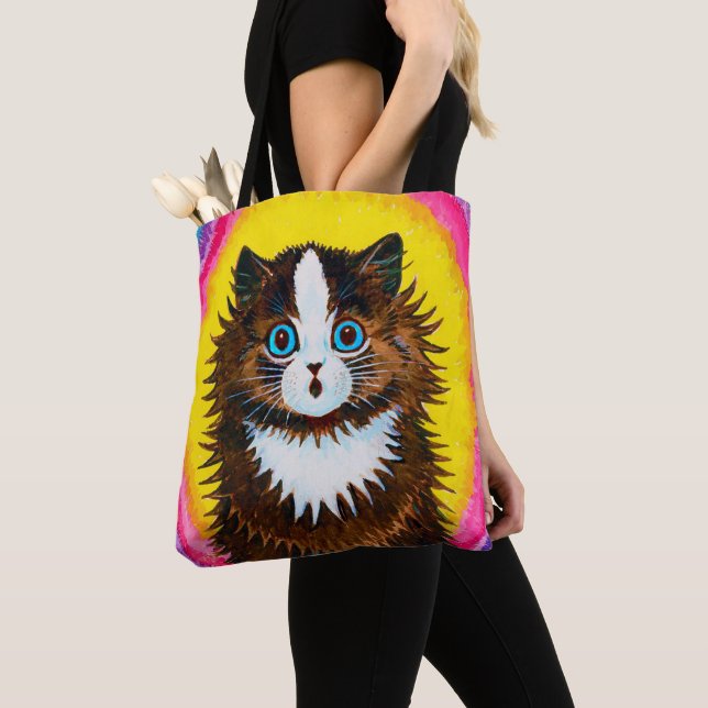 Tote Bag Cat à Rainbow, Louis Wain (De près)