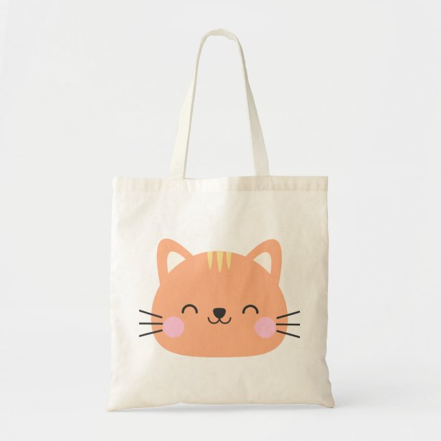 Tote Bag Cat Anniversaire Art pour enfants (Devant)