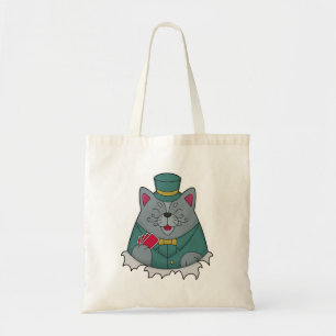 Tote Bag Cat at Poker avec cartes de Poker