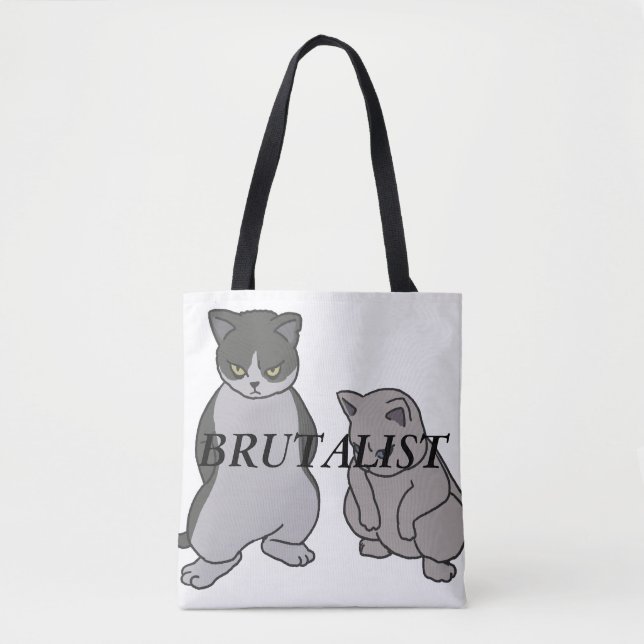 TOTE BAG CAT BRUTALIST (Devant)