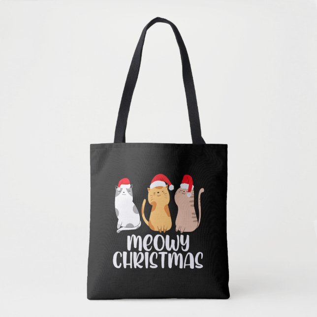 Tote Bag Cat Christmas (Devant)