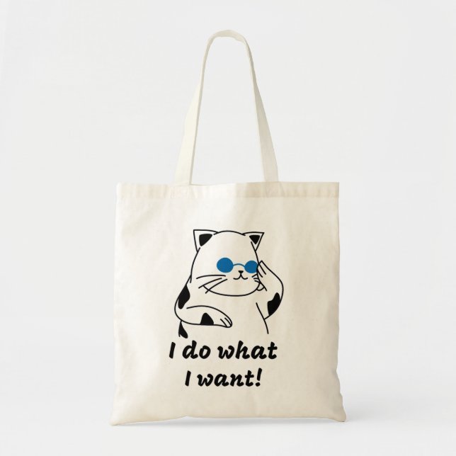 TOTE BAG CAT COOL (Devant)