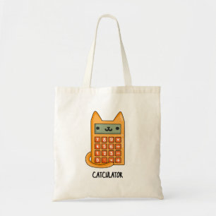 Tote Bag Cat-culator Funny Calculator Pun