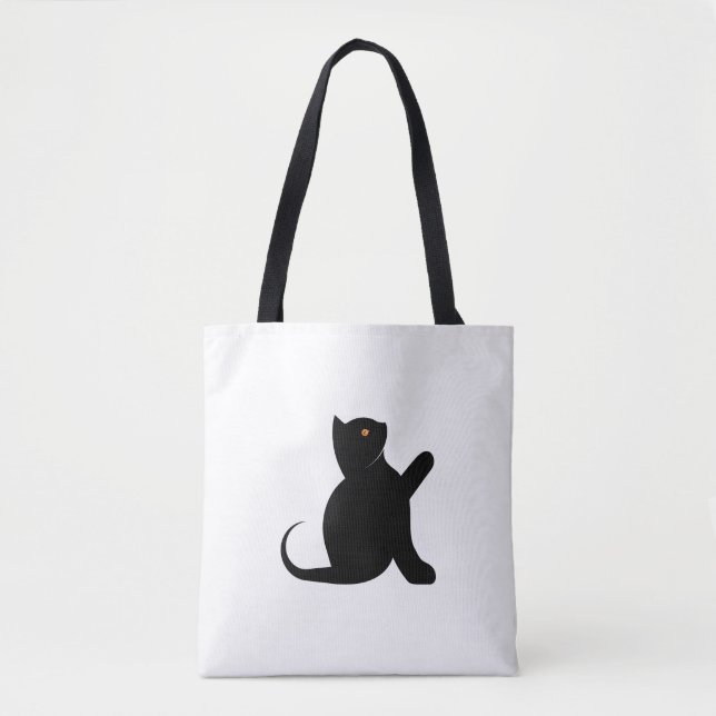 Tote Bag Cat dit bonjour (Devant)