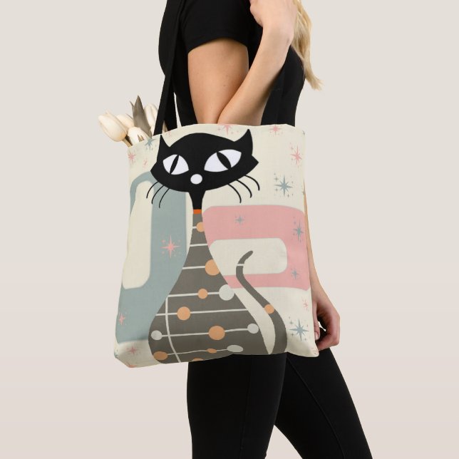 Tote Bag Cat du milieu du siècle moderne (De près)