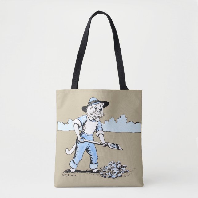 Tote Bag Cat Gardener, Louis Wain (Devant)