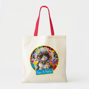 Tote Bag Cat In Party Cone