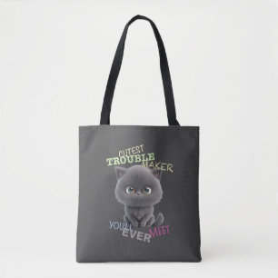 Tote Bag Cat Kitten Cuttest Trouble Maker Cute Adorable Fun