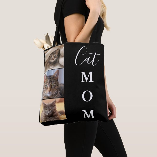 Tote Bag Cat Mom 3 Photo (De près)