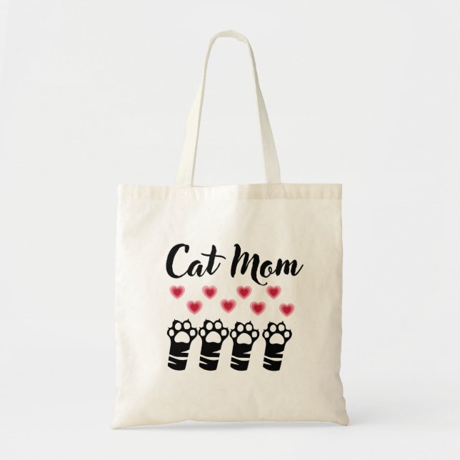 Tote Bag Cat Mom Paw (Devant)