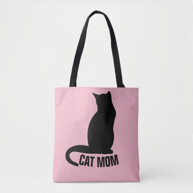 Tote Bag CAT MOM PinkTote Purse (Devant)