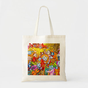 Tote Bag Cat Musical Band