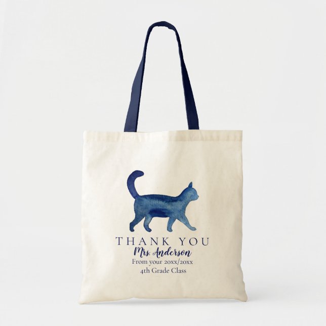 Tote Bag CAT Teacher Thank You Class Poison Mort Bag (Devant)