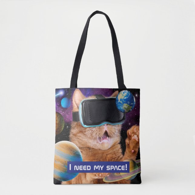 Tote Bag Cat VR dans l'espace (Devant)