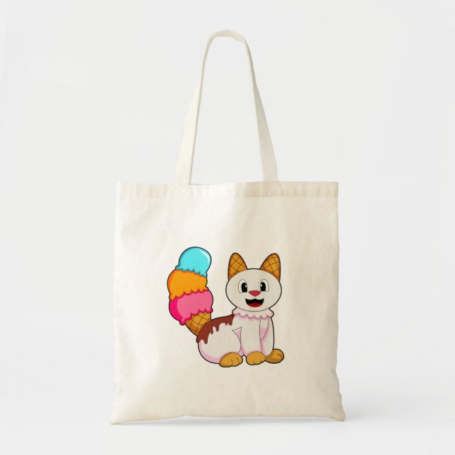 Tote Bag Cat with popsicle (Devant)