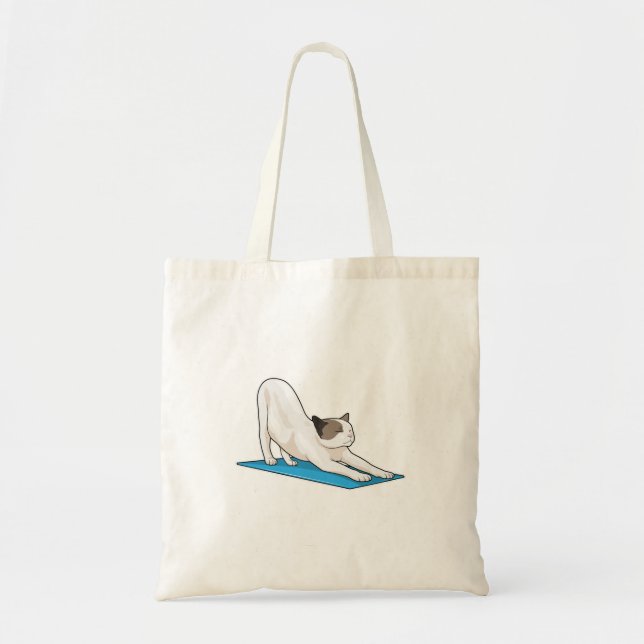 Tote Bag Cat Yoga Méditation Fitness (Devant)