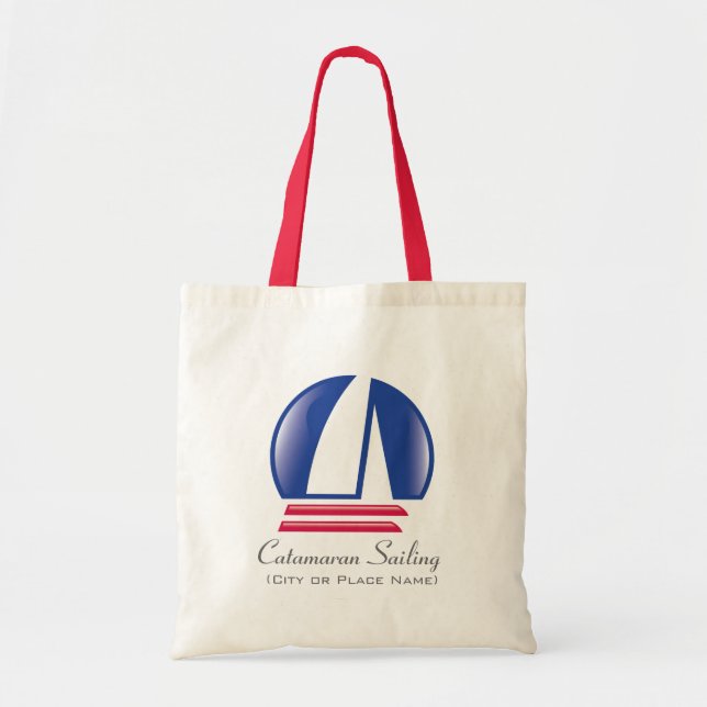 Tote Bag Catamaran Sailing_Pontoon Racing_BlueMoon modèle (Devant)