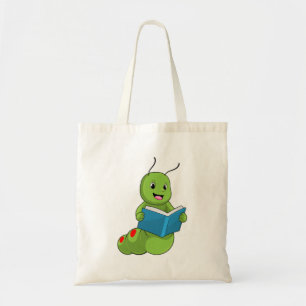 Tote Bag Caterpillar à lire avec livre