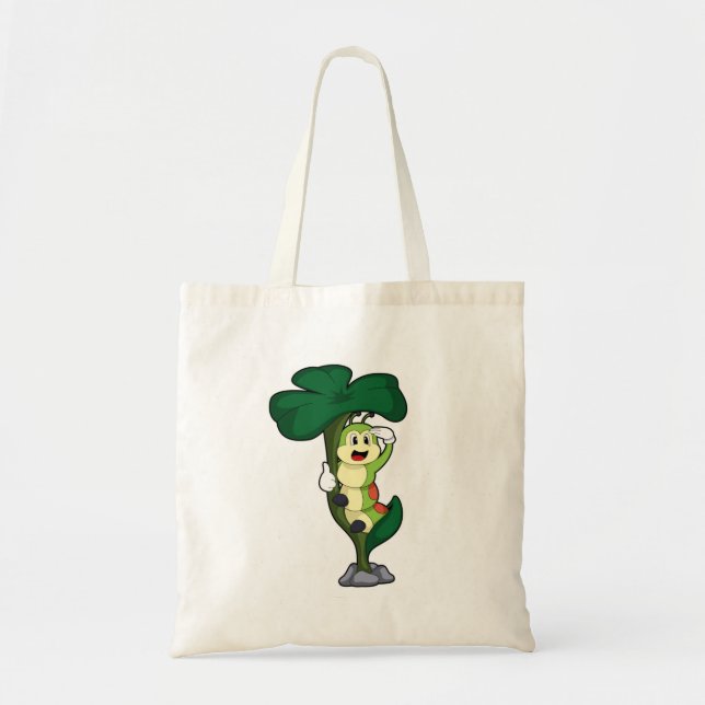 Tote Bag Caterpillar avec feuille (Devant)