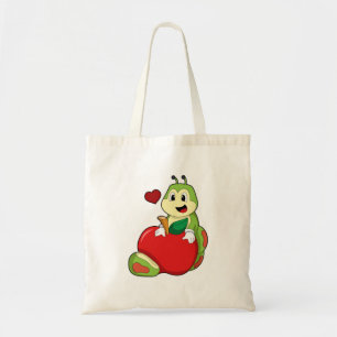 Tote Bag Caterpillar with Apple