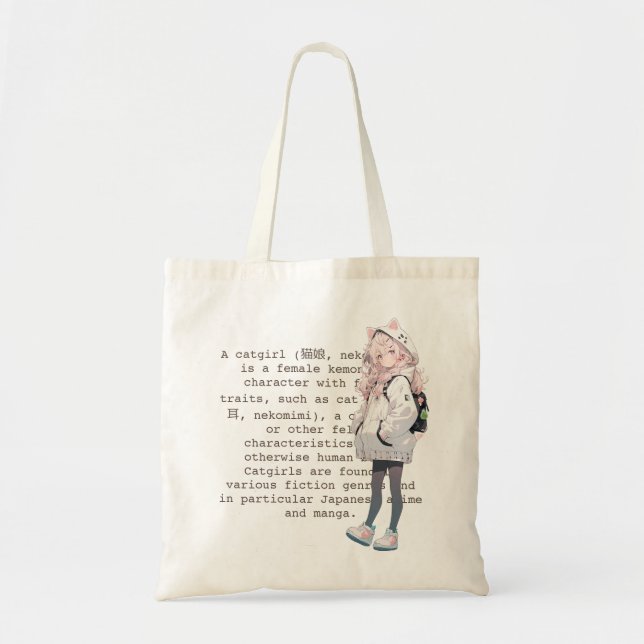 Tote Bag Catgirl (Devant)