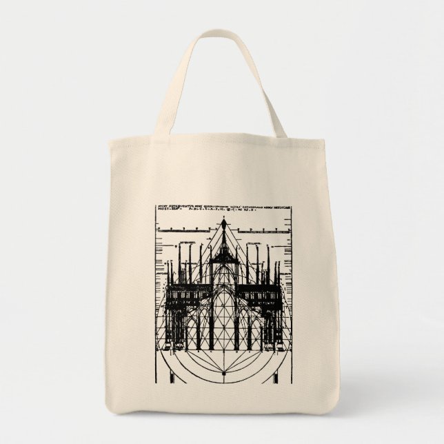Tote Bag Cathédrale vitruvienne de Milan 1521 (Devant)