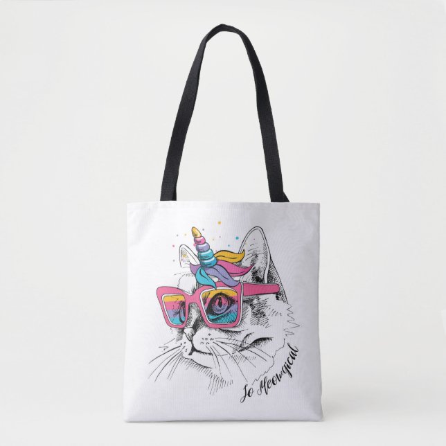 Tote Bag Caticorn | ainsi Meowgical (Devant)
