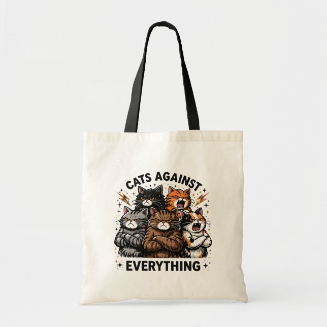 Tote Bag Cats Against (Devant)