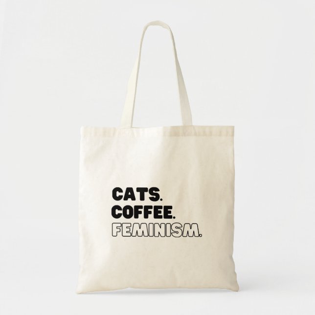 Tote Bag Cats Café Féminisme (Devant)