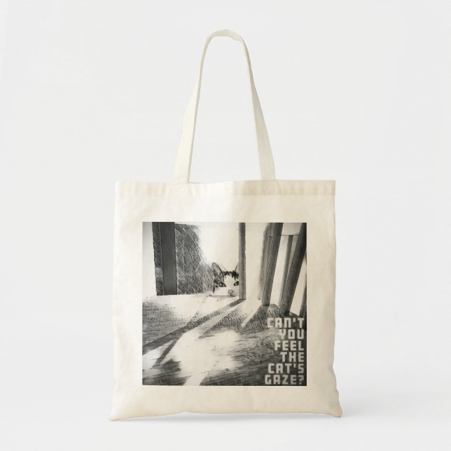 Tote Bag Cat's gaze-BW (Devant)