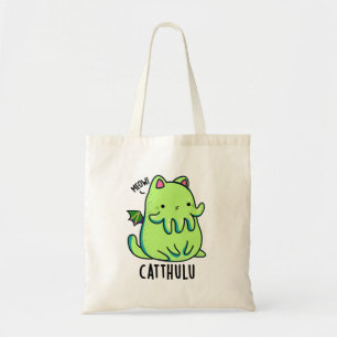 Tote Bag Catthulu Funny Cthulhu Cat Pun