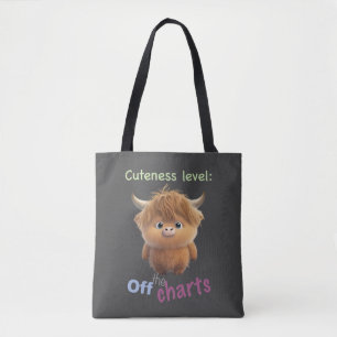 Tote Bag Cattle Cuteness Level Cute adorable Drôle Citation