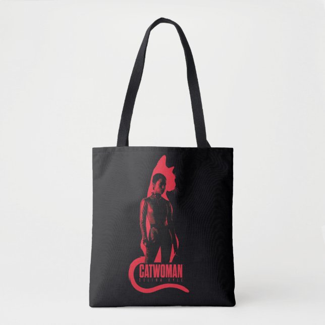 Tote Bag Catwoman Selina Kyle Chat Silhouette (Devant)