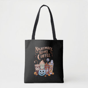 Tote Bag Cauchemar avant café Citrouille Épice Halloween