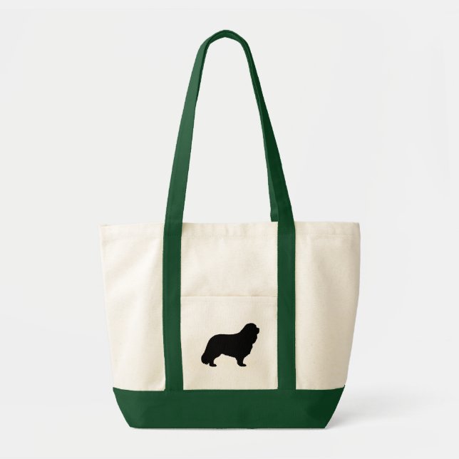 Tote Bag Cavalier King Charles Spaniel Chien race Silhouett (Devant)