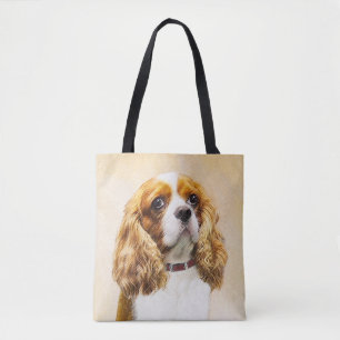 Tote Bag Cavalier King Charles Spaniel Peinture originale