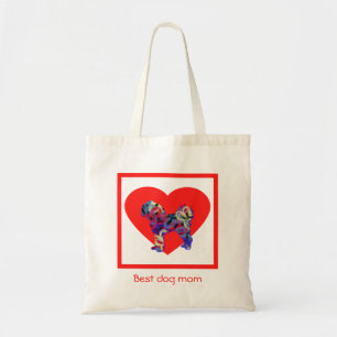Tote Bag Cavapo Cavoodé Chien Silhouette Rouge Meilleur Chi