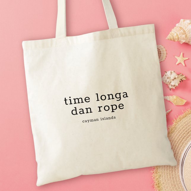 Tote Bag Caymanian dialecte heure Longa Dan Rope (Créateur téléchargé)