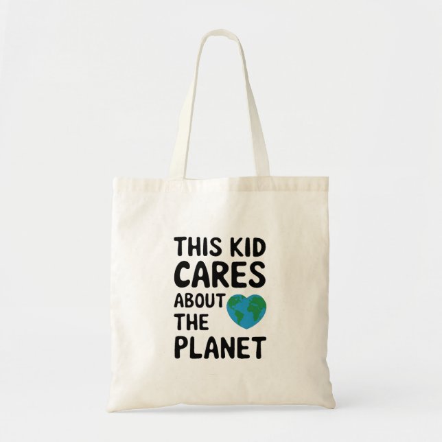 Tote Bag Ce gosse se soucie de la planète (Devant)