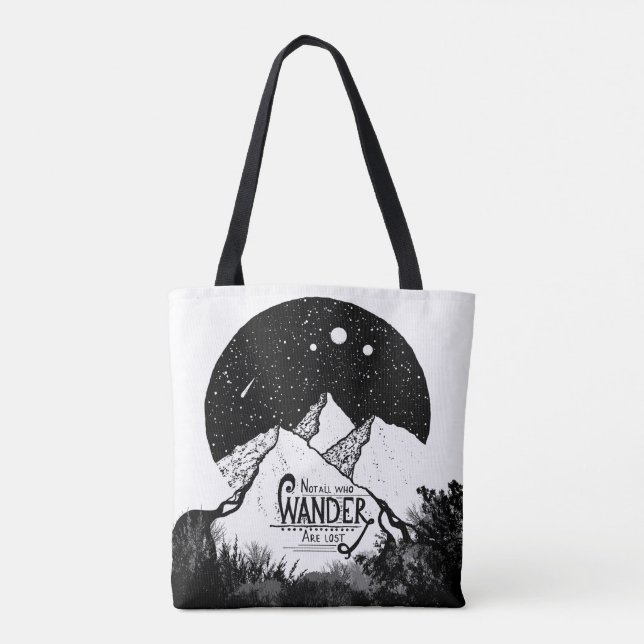 Tote Bag Ce ne sont pas tous ceux qui WANDER qui ont perdu  (Dos)
