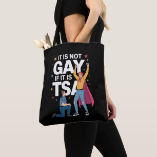 Tote Bag Ce n'est pas gay si c'est TSA drôle sécurité aérie