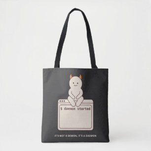 Tote Bag Ce n'est pas un démon c'est un daemon Drôle de Lin