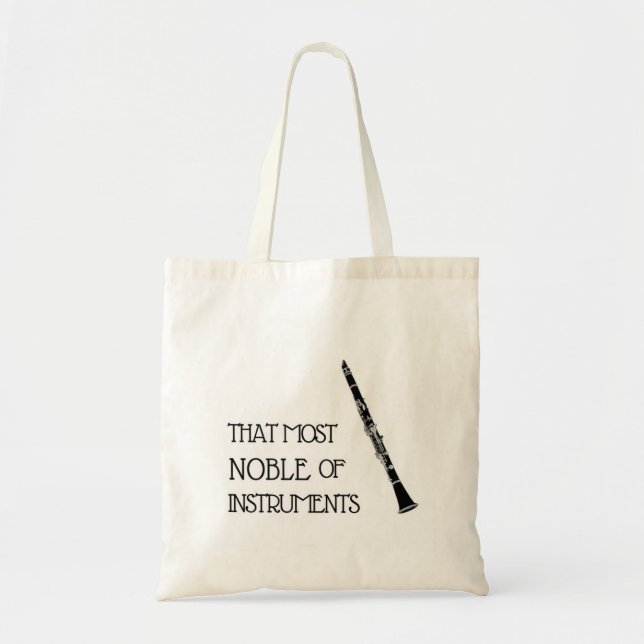Tote Bag Ce plus noble des instruments - clarinette (Devant)