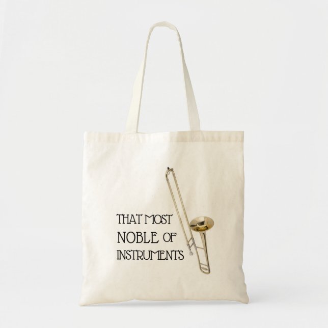 Tote Bag Ce plus noble des instruments - trombone (Devant)