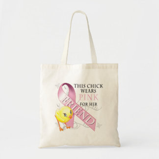 Tote Bag Ce poussin porte le rose pour son ami