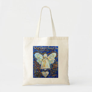 Tote Bag Ce que le cancer ne peut pas faire Poem Angel Art